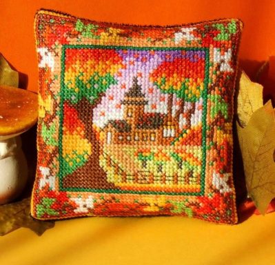 Autumn Church Autumn Church Cross stitch kit