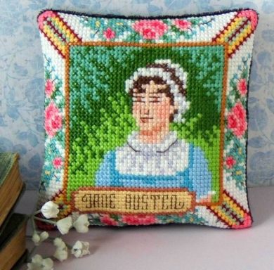 Jane Austen Pincushion Jane Austen Pincushion Cross Stitch Kit